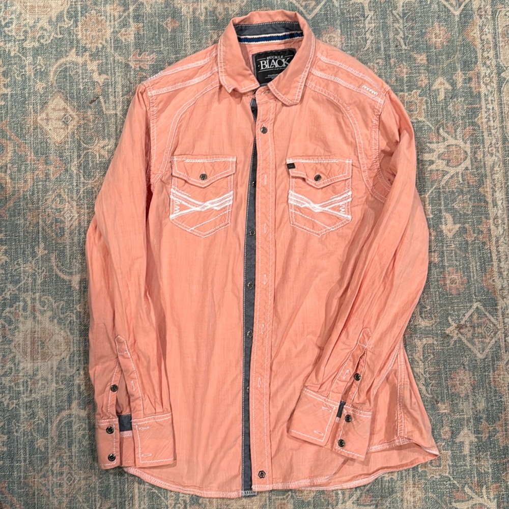 Buckle Black Button Up
